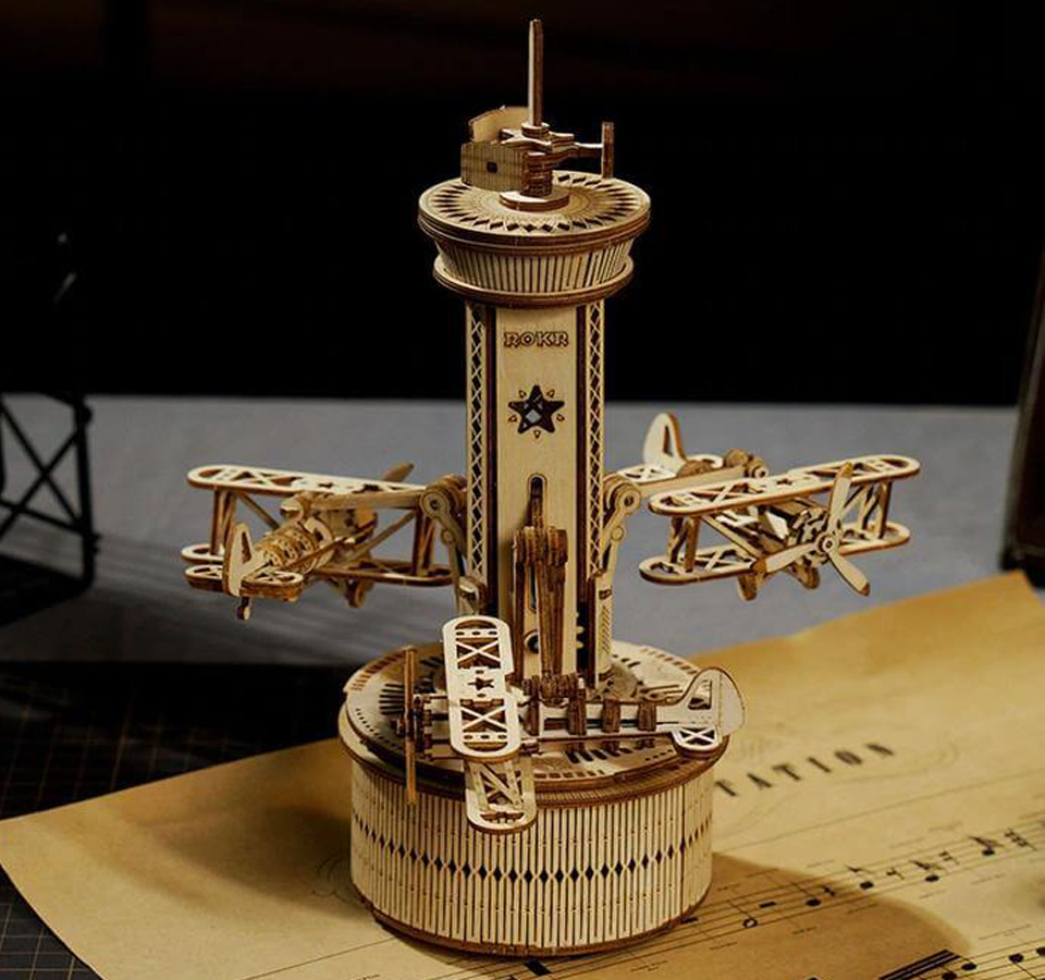 Airtower  |  Spieluhr-Mechanisches Holzpuzzle-Robotime--