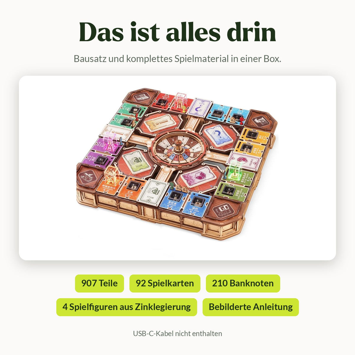 Fortune Quest Brettspiel aus Holz Mechanischer Bausatz Robotime