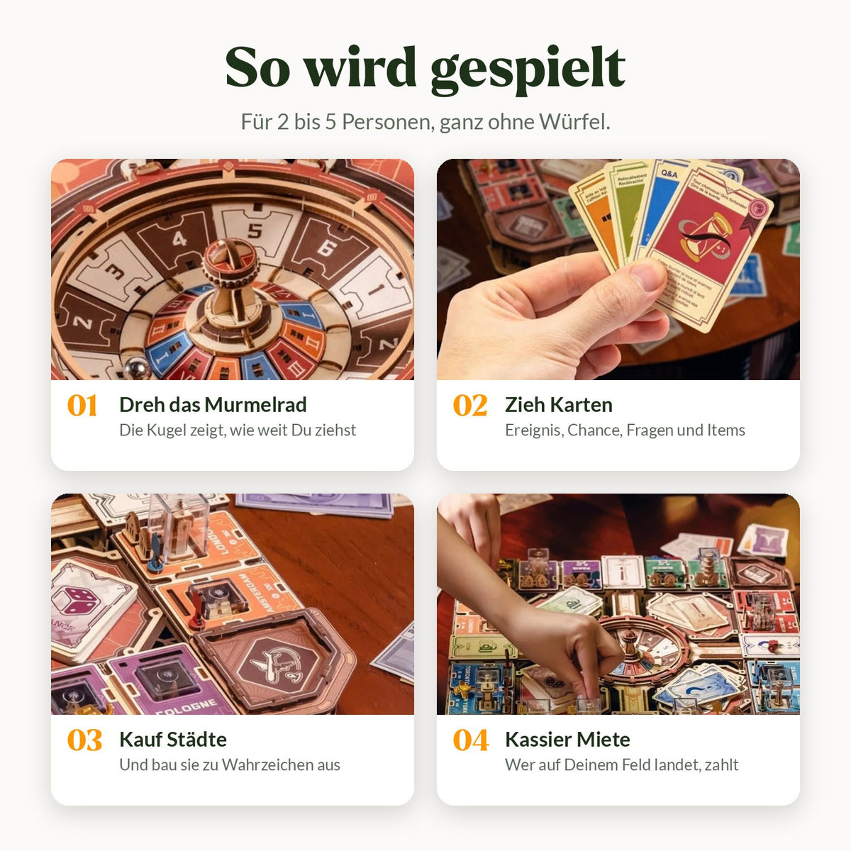 Fortune Quest Brettspiel aus Holz Mechanischer Bausatz Robotime