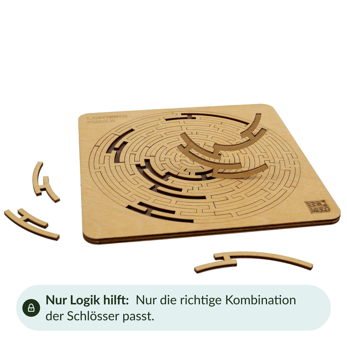 Maze puzzle with raised pieces that interlock like locks, with no solution
