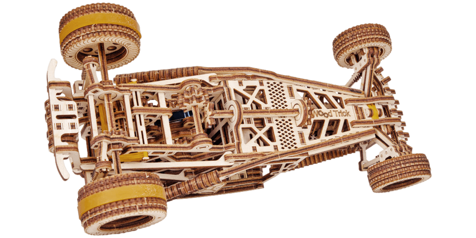 Verrückter Buggy-Mechanisches Holzpuzzle-WoodTrick--