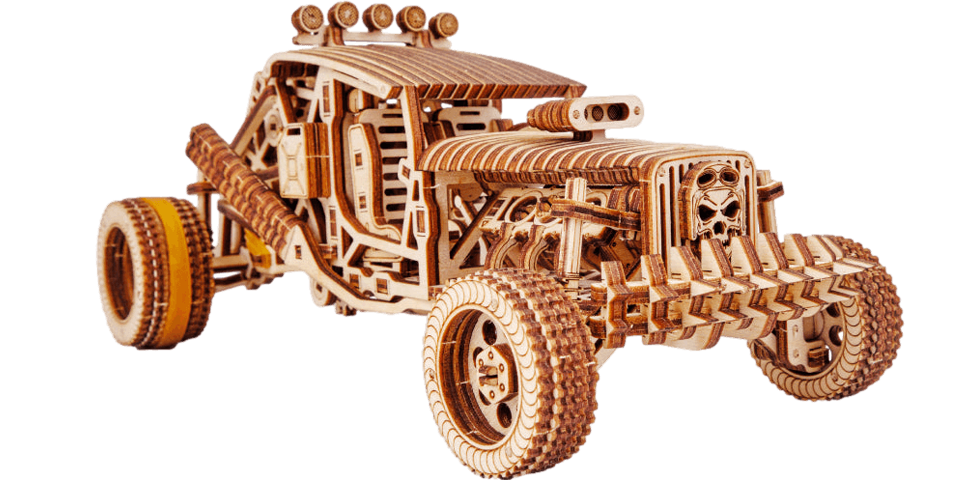 Verrückter Buggy-Mechanisches Holzpuzzle-WoodTrick--