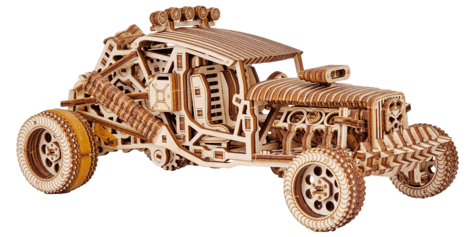 Verrückter Buggy-Mechanisches Holzpuzzle-WoodTrick--