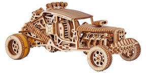Buggy fou-Puzzle mécanique en bois-WoodTrick--