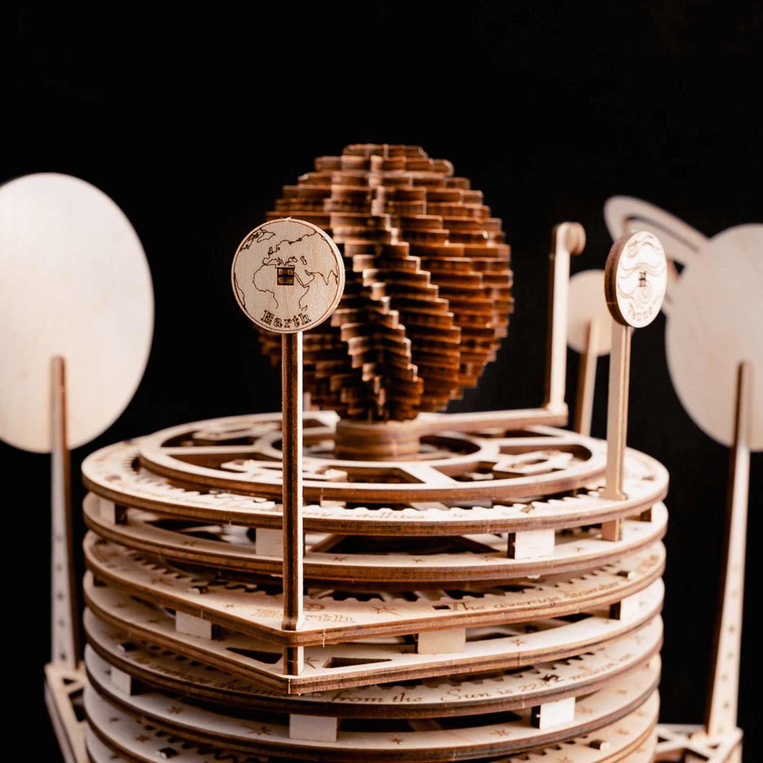 Planétarium-Puzzle mécanique en bois-Eco-Wood-Art--