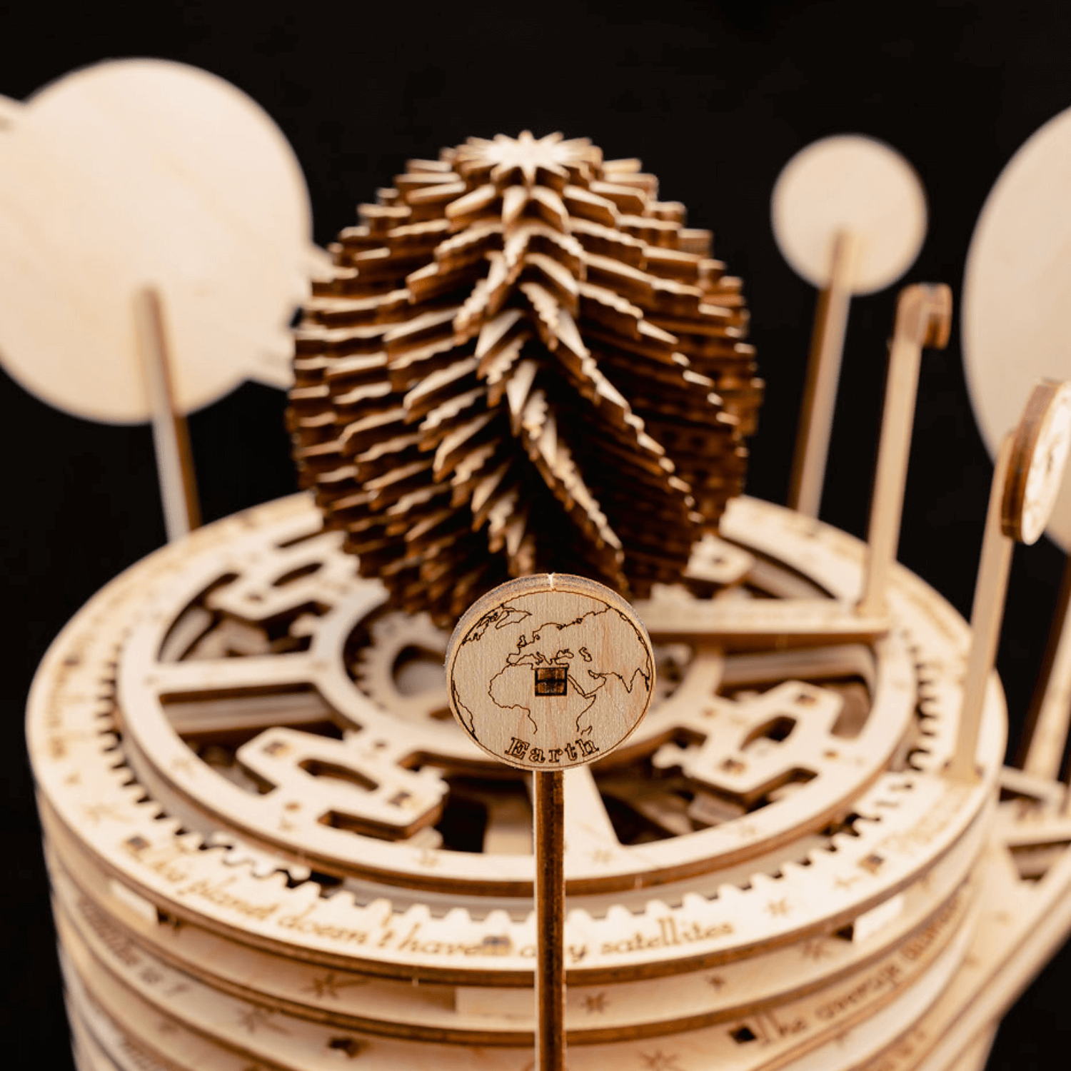 Planétarium-Puzzle mécanique en bois-Eco-Wood-Art--