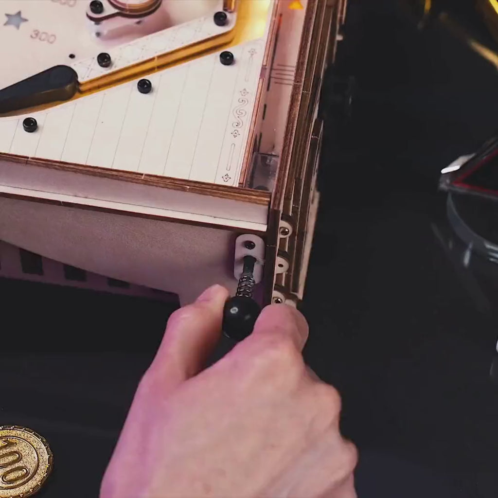 Wooden 3D Pinball Machine | Robotime Mechanical Starter Kit