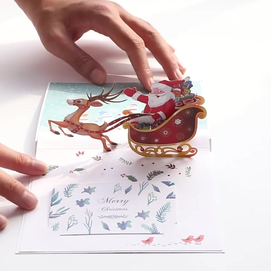 3D Pop-Up Christmas Card with Envelope and Accessories MagicHolz
