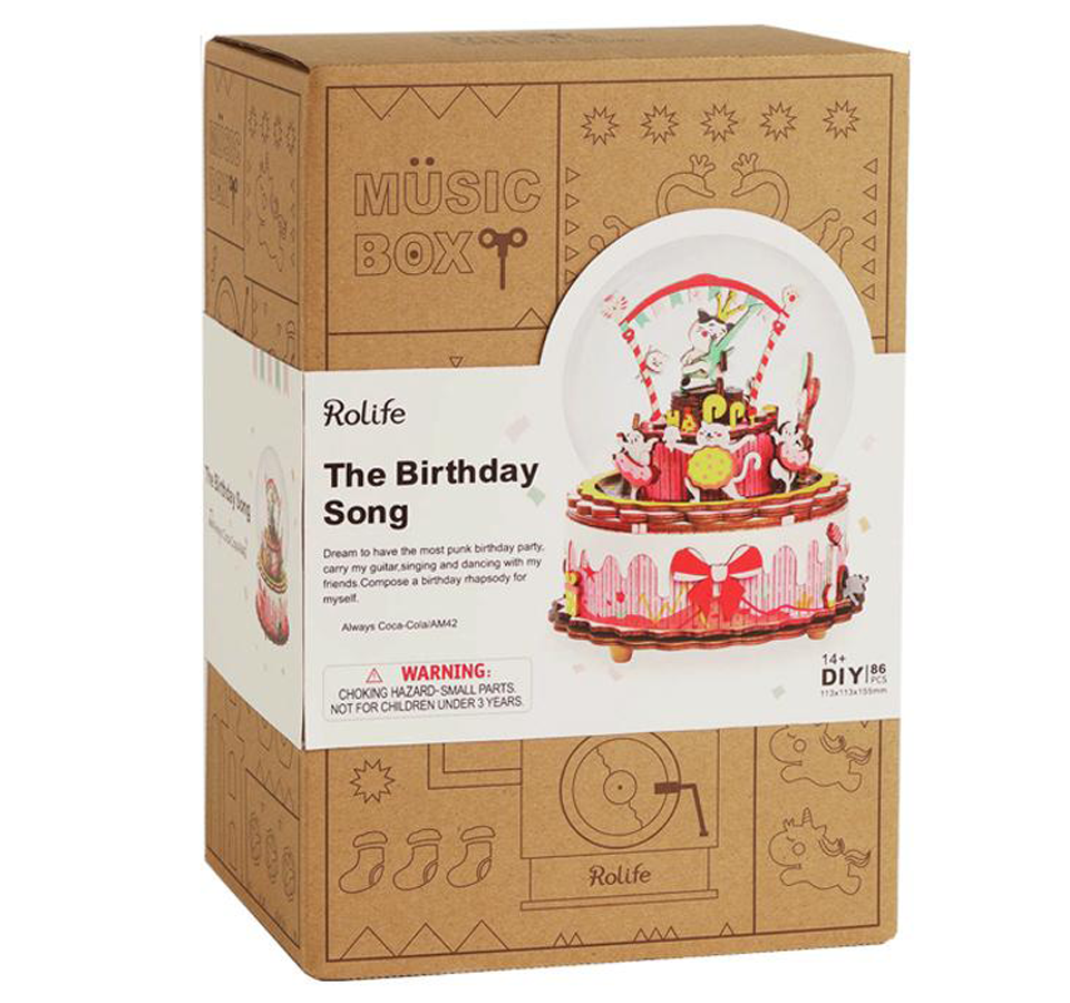 Birthday Cake with Sound 3D Puzzle Robotime--