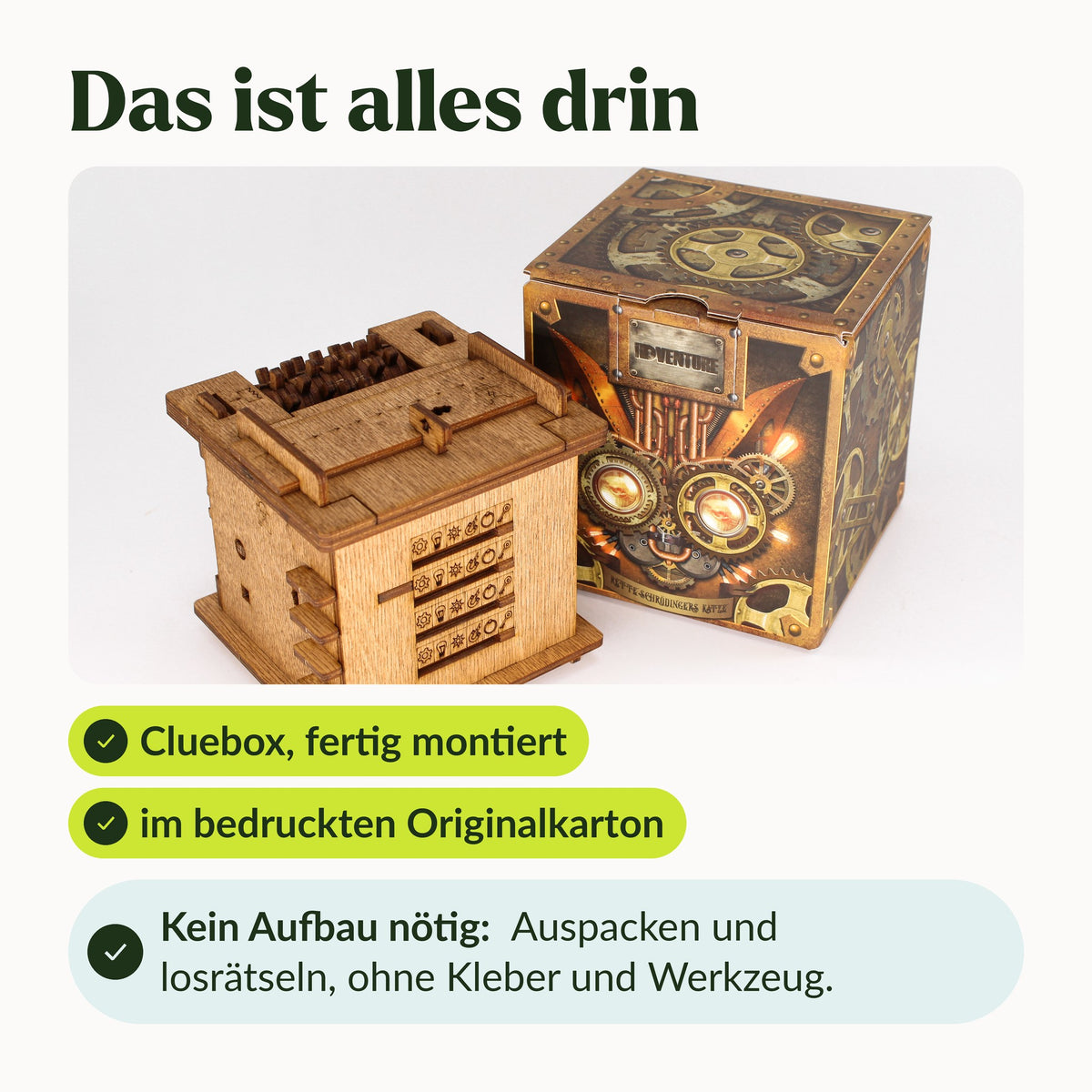 Riddle Box : What's Included: Fully assembled in its original printed box