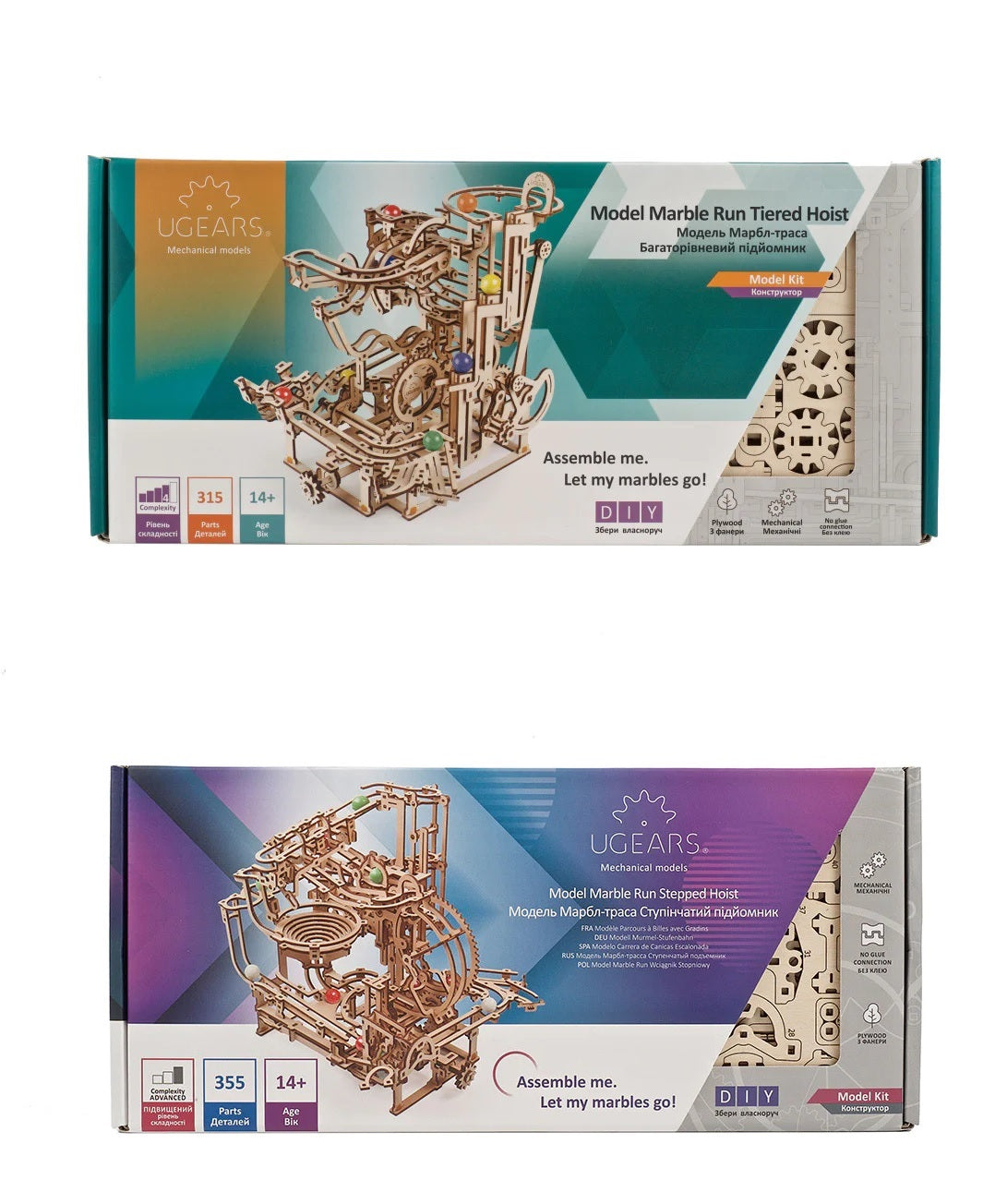 Stufenbahn + Stufenwinde-Mechanisches Holzpuzzle-Ugears--