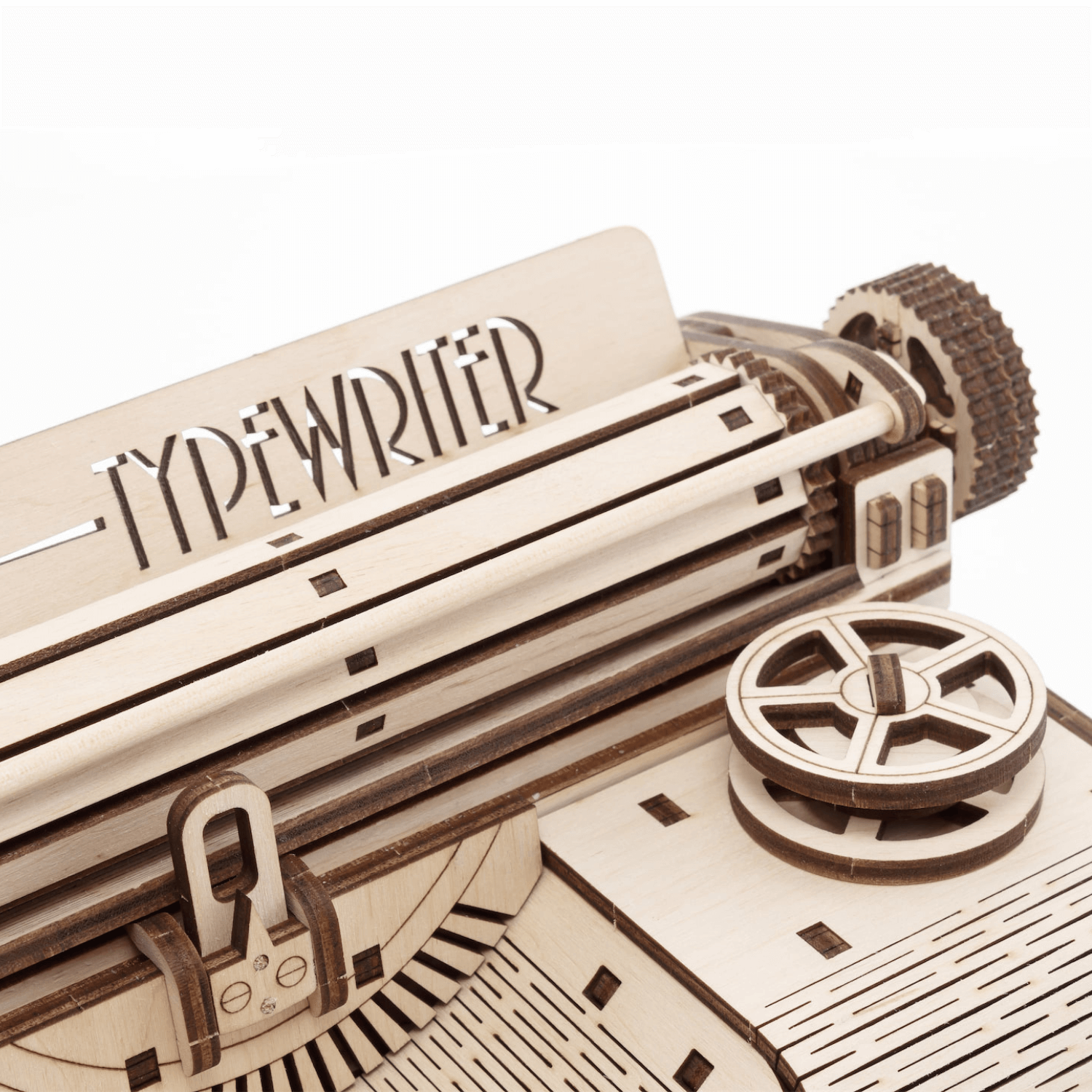 Typewriter-Mechanical Wooden Puzzle-Eco-Wood-Art--