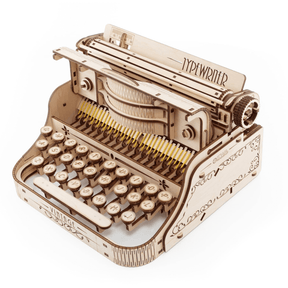 Machine à écrire | Typewriter-Puzzle mécanique en bois-Eco-Wood-Art--