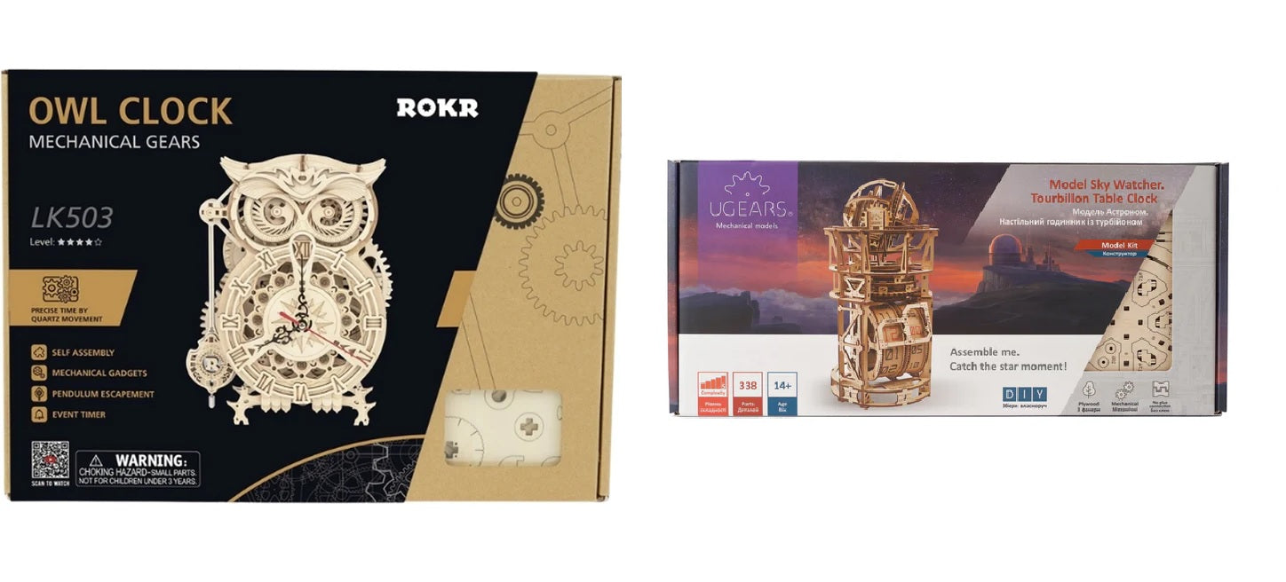 Best Seller Bundle: Clock Kits-Mechanical Wooden Puzzle-Robotime--
