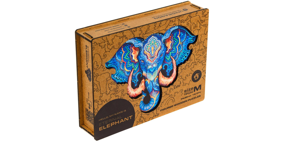 De Eeuwige Olifant Houten Puzzel Unidragon--