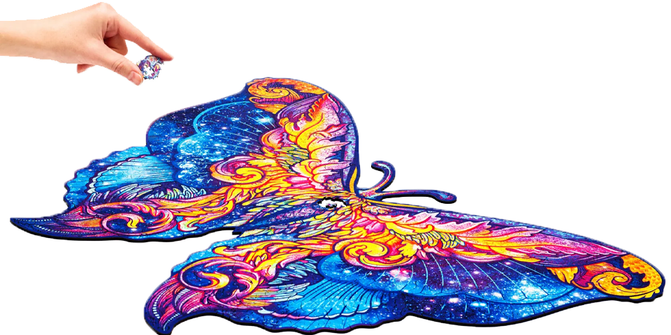 Intergalactische Vlinder Houten Puzzel Unidragon--