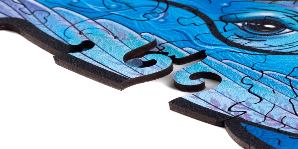 Minke whales 2 in 1 wooden puzzle-Unidragon--