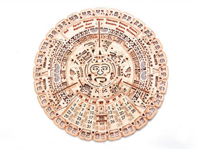 Calendrier Maya-Puzzle mécanique en bois-WoodTrick--