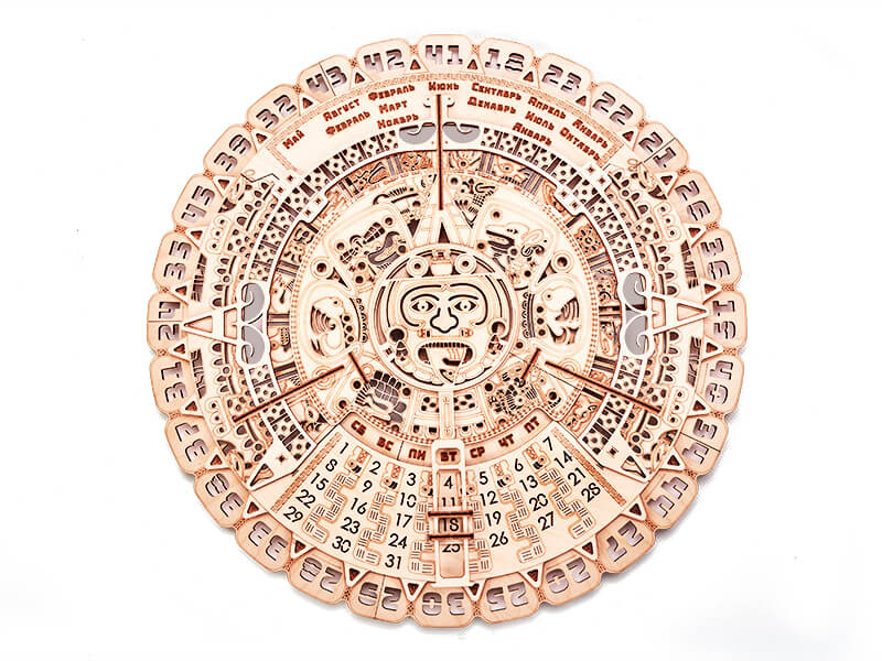 Maya Kalendar-Mechanisches Holzpuzzle-WoodTrick--