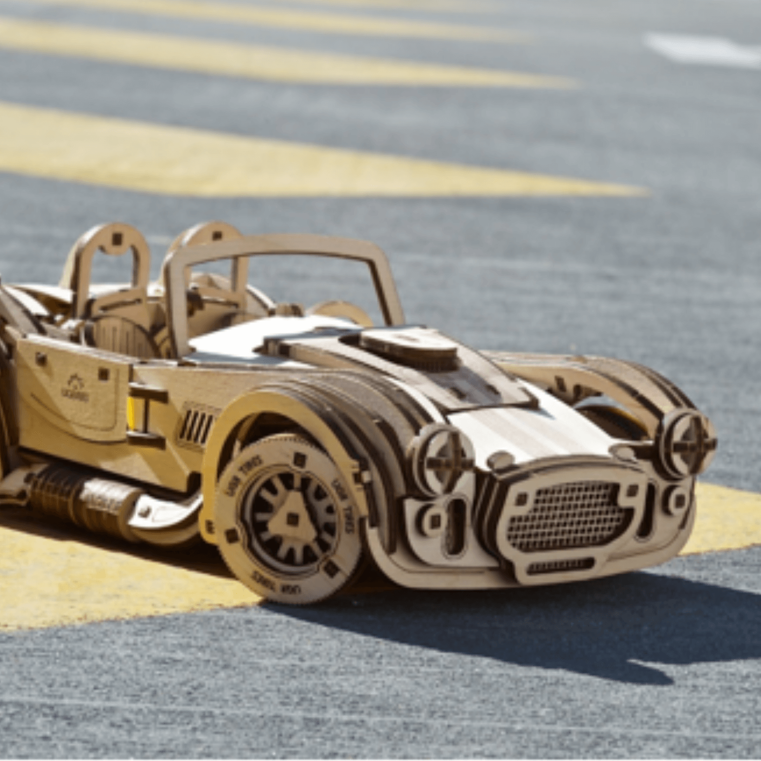 Drift Cobra Racing Car-Mechanical Wooden Puzzle-Ugears--