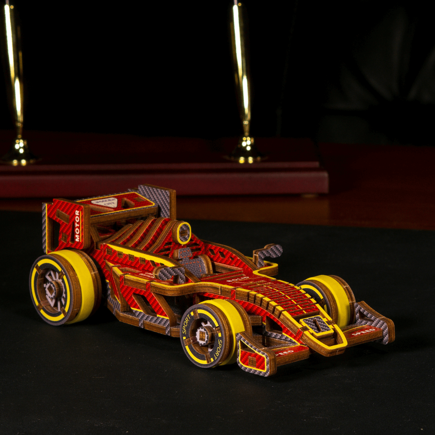 Bolide | Sportauto | Limited Edition-Mechanisches Holzpuzzle-WoodenCity--