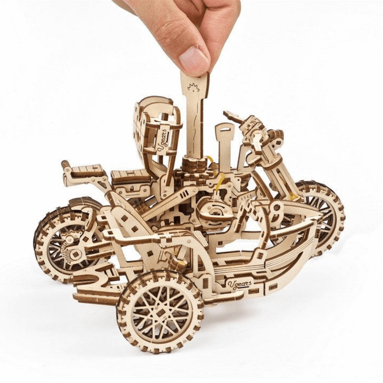 Motorcycle Scrambler UGR-10-Mechanical Wooden Puzzle-Ugears--