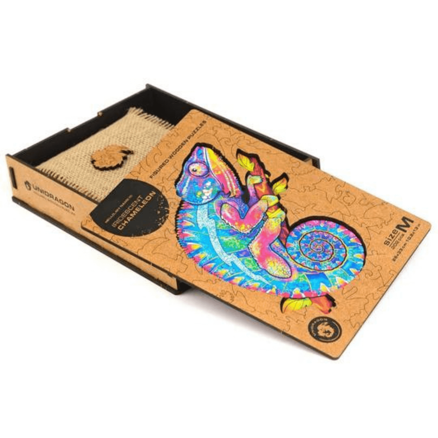 Iridescent Chameleon Houten Puzzel-Unidragon--