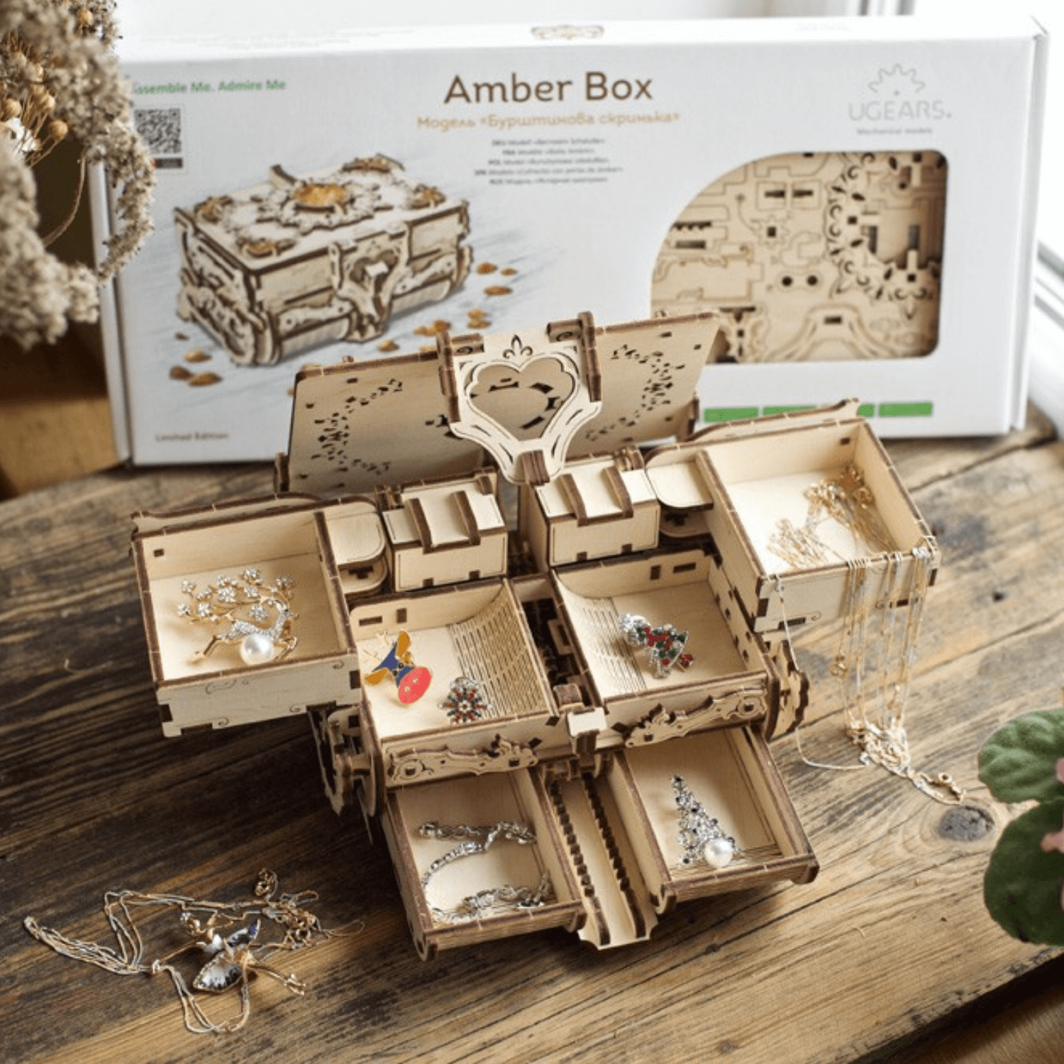 Boîte Ambre Ugears – Puzzle 3d en bois - Jeux de société à La Réunion