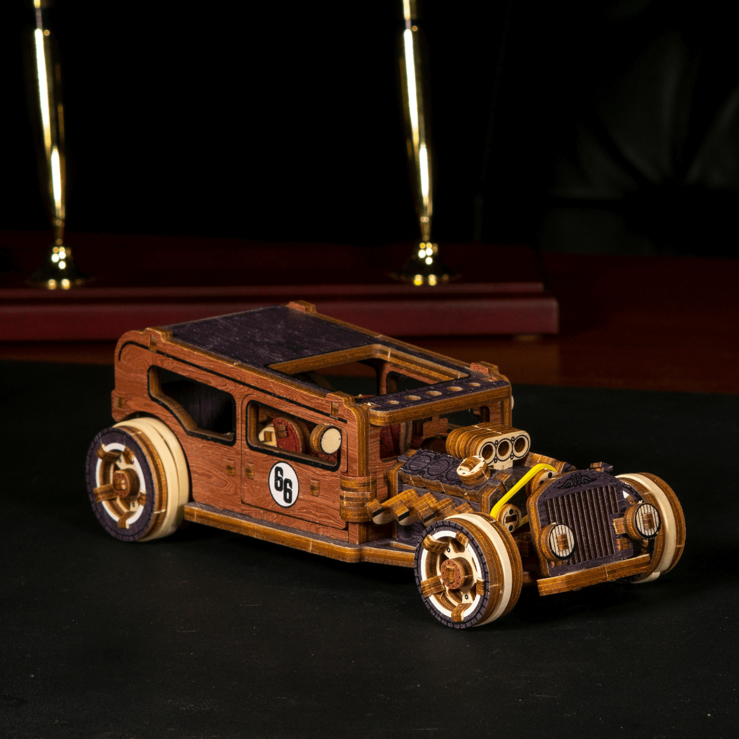 Hot Rod Limited Edition-Mechanische Houten Puzzel-HoutenStad...