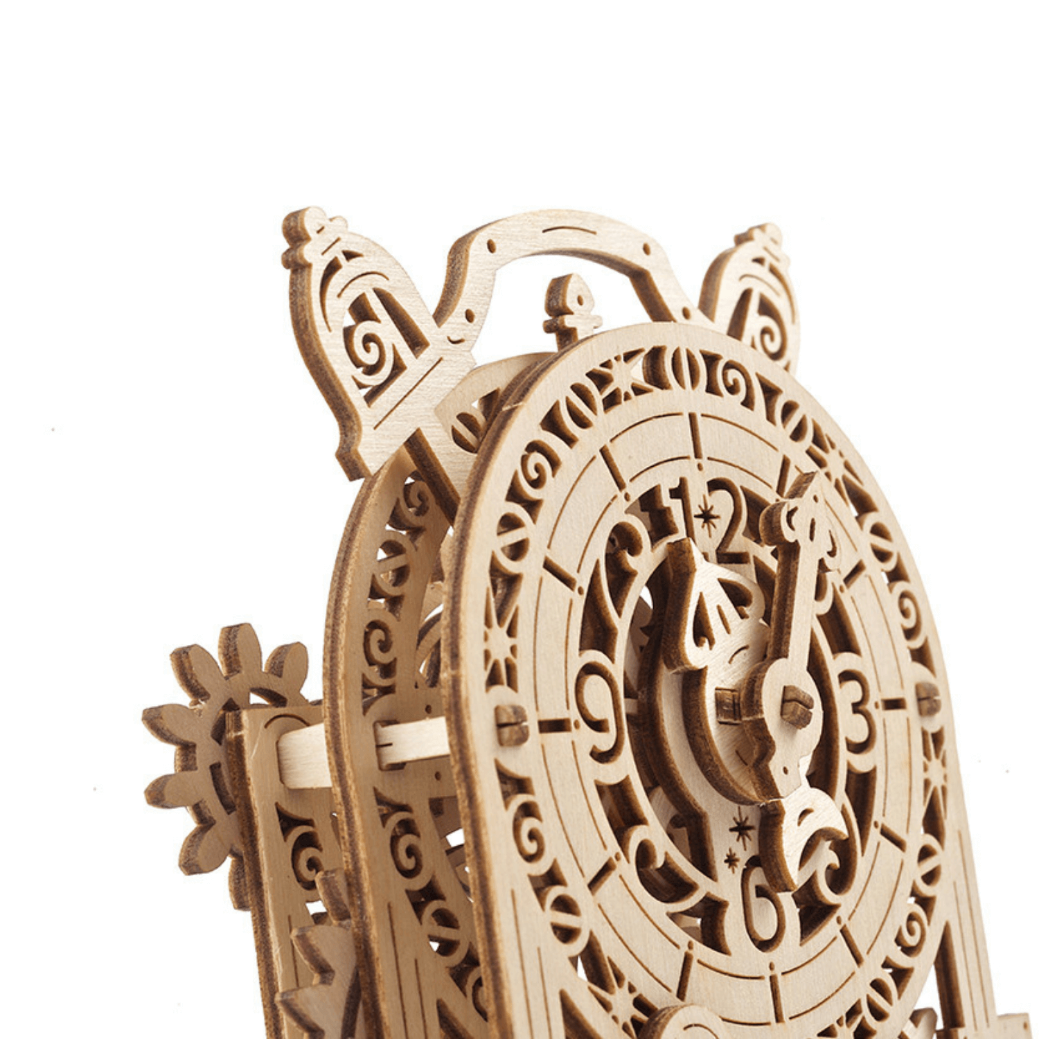 Vintage-Wecker-Mechanisches Holzpuzzle-Ugears--