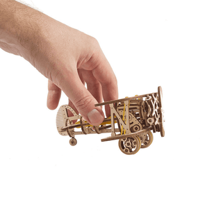 Mini dubbeldekker mechanisch houten puzzel Ugears--