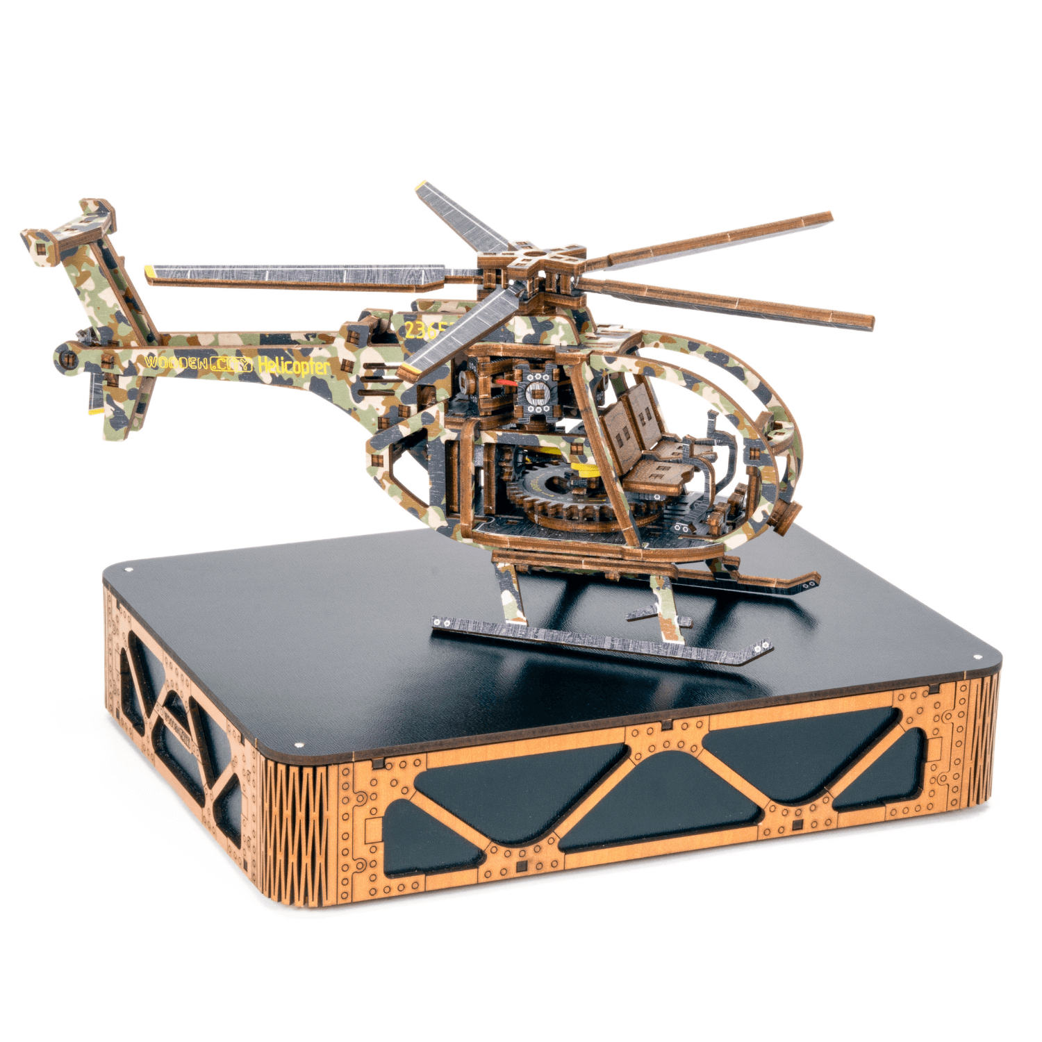 Helicopter | Limited Edition-Mechanical Wooden Puzzle-WoodenCity--