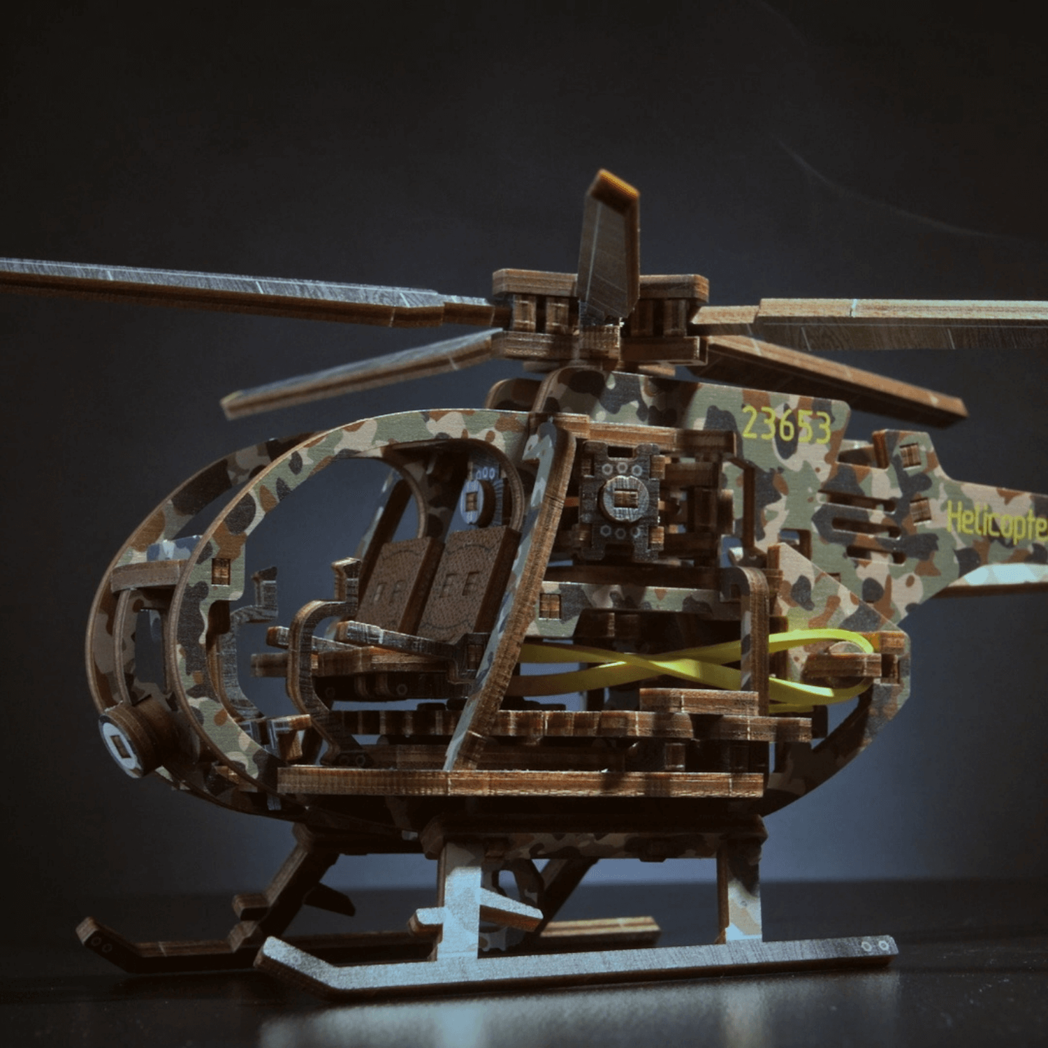 Helicopter | Limited Edition-Mechanical Wooden Puzzle-WoodenCity--