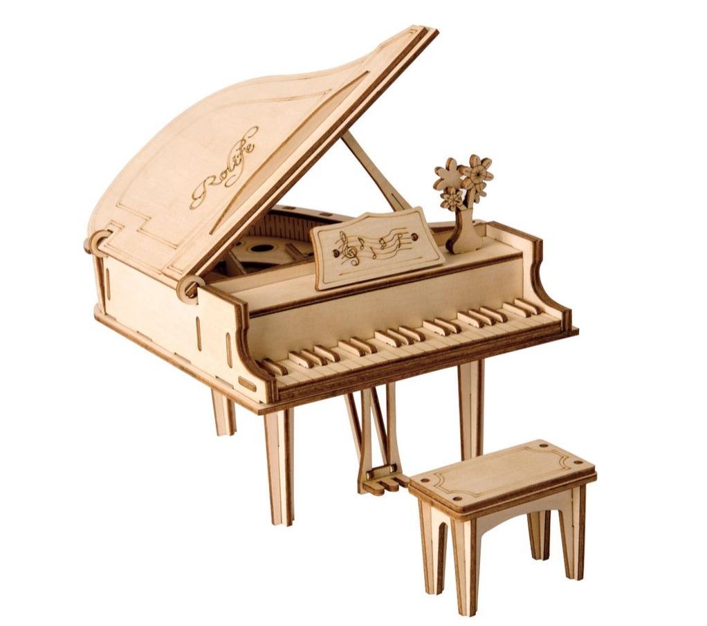Large Piano Wood 3D Puzzle-3D Puzzle-Robotime--