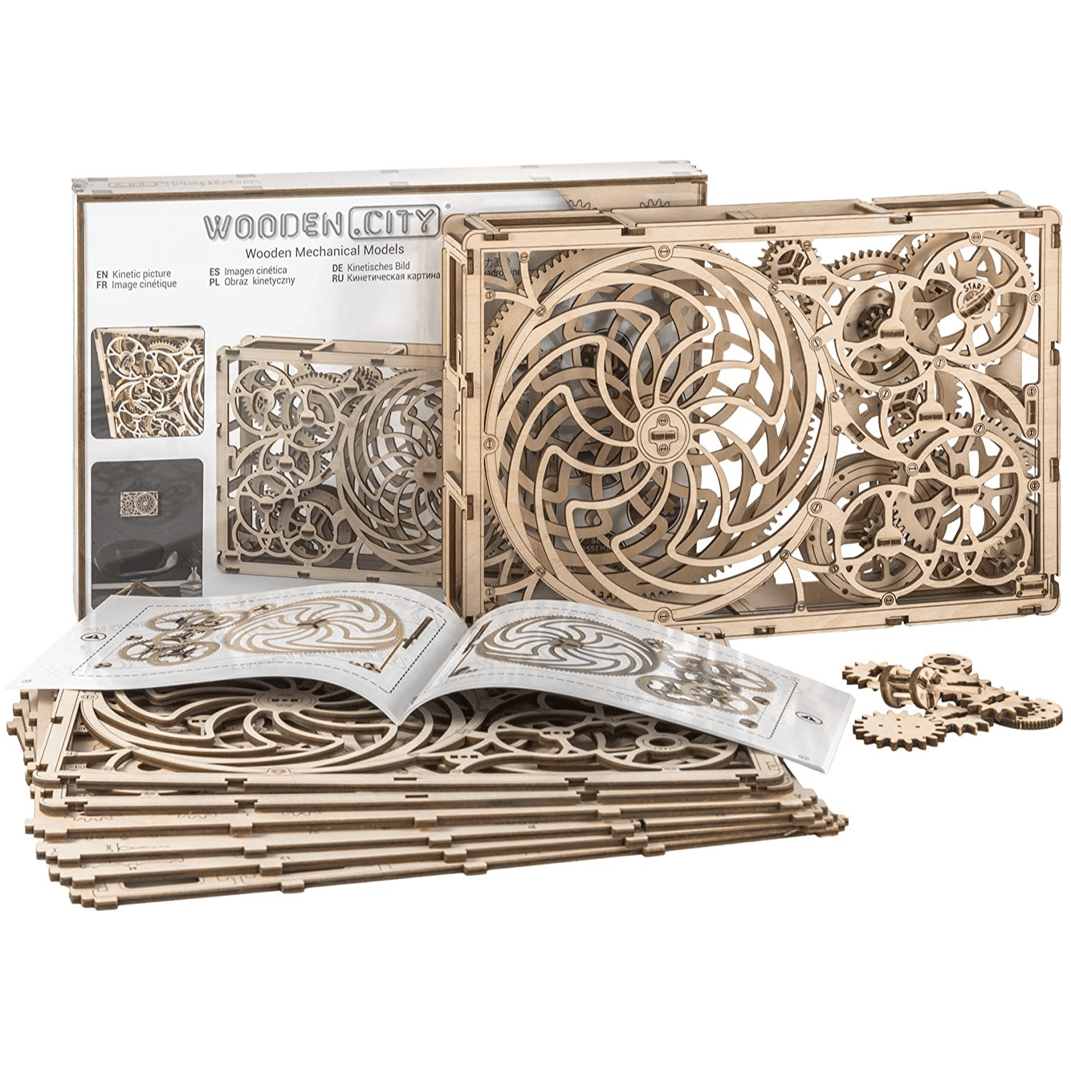 Kinetic Picture | Kinetisches Bild-Mechanisches Holzpuzzle-WoodenCity--