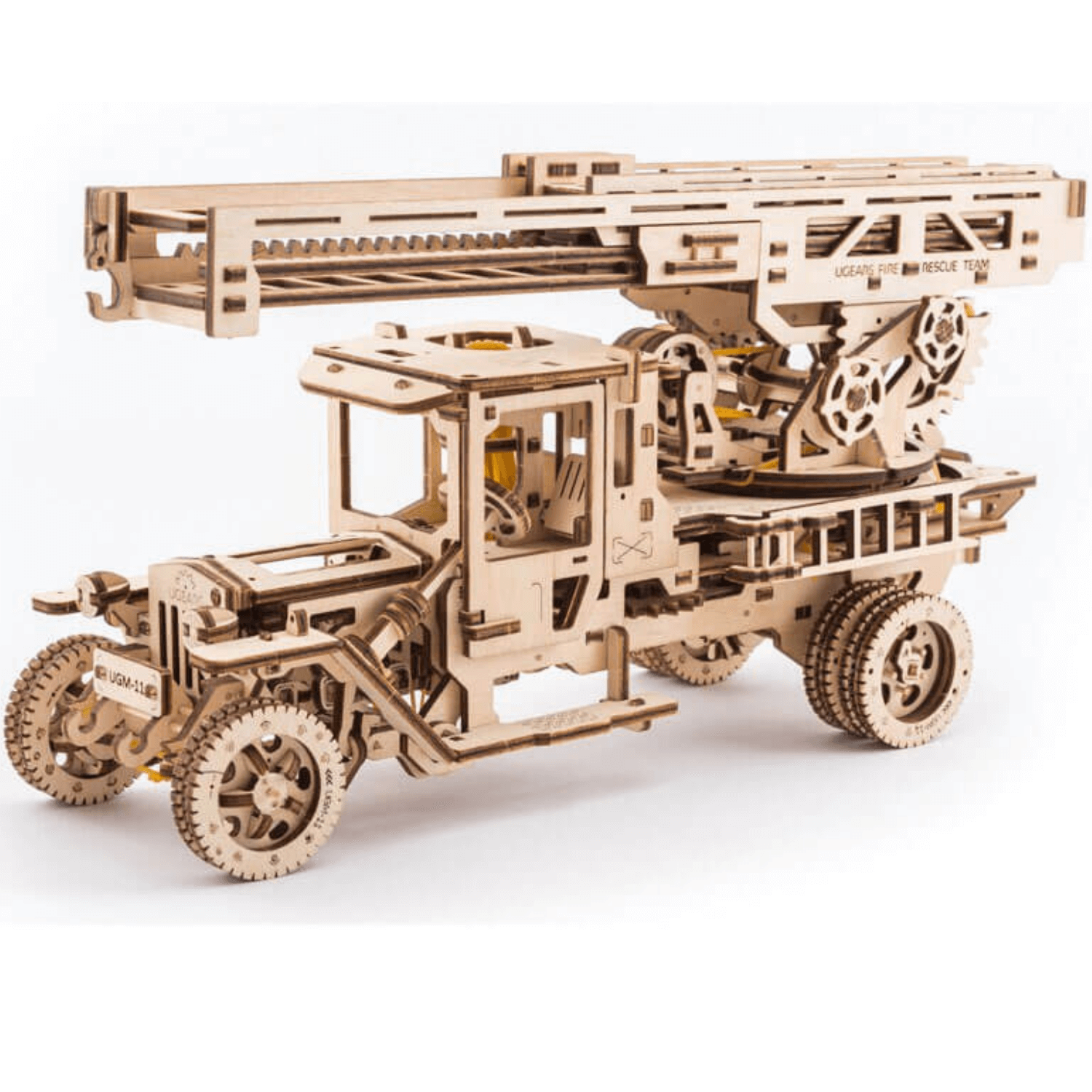 Voiture de pompiers-Puzzle mécanique en bois-Ugears--