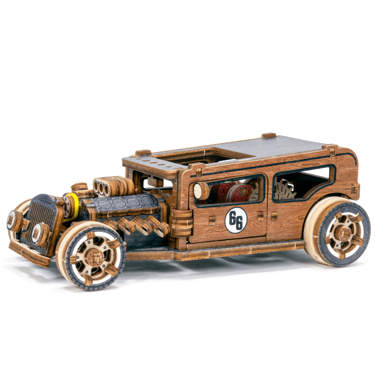 Hot Rod Limited Edition-Mechanische Houten Puzzel-HoutenStad...