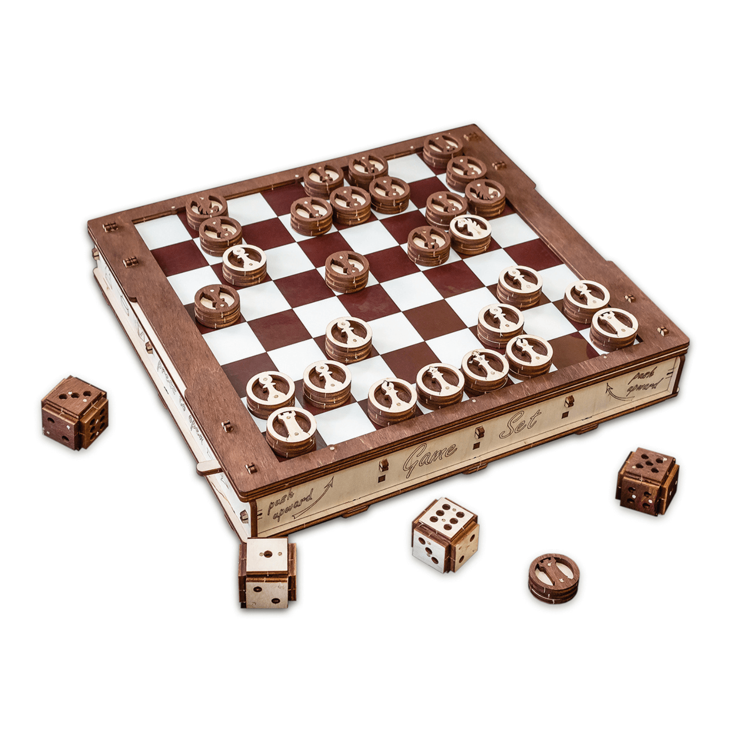 Game Set-Mechanical Wooden Puzzle-Eco-Wood-Art--