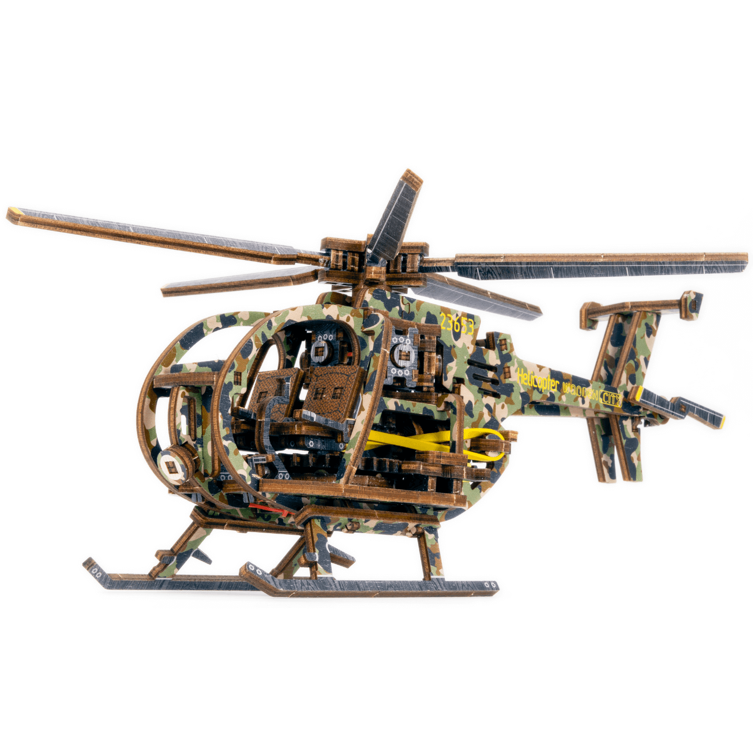 Helicopter | Limited Edition-Mechanical Wooden Puzzle-WoodenCity--