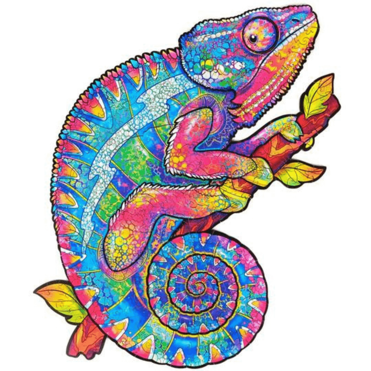 Iridescent Chameleon Houten Puzzel-Unidragon--