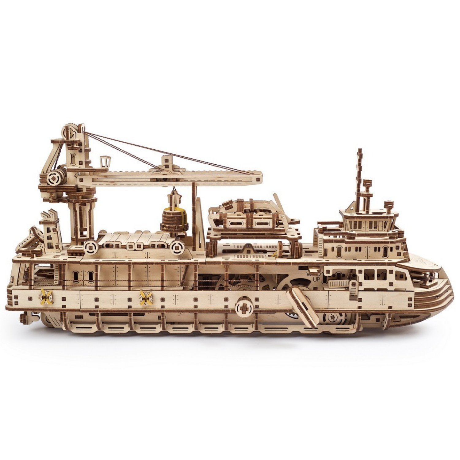 Research Ship Mechanical Wooden Puzzle Ugears--