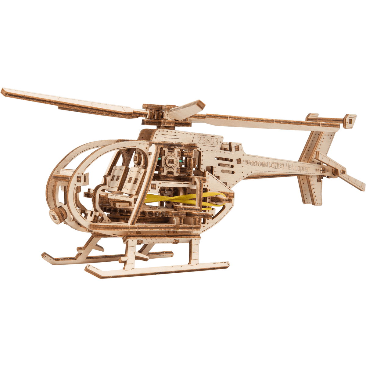 Helikopter Mechanische Houten Puzzel - HoutenStad-