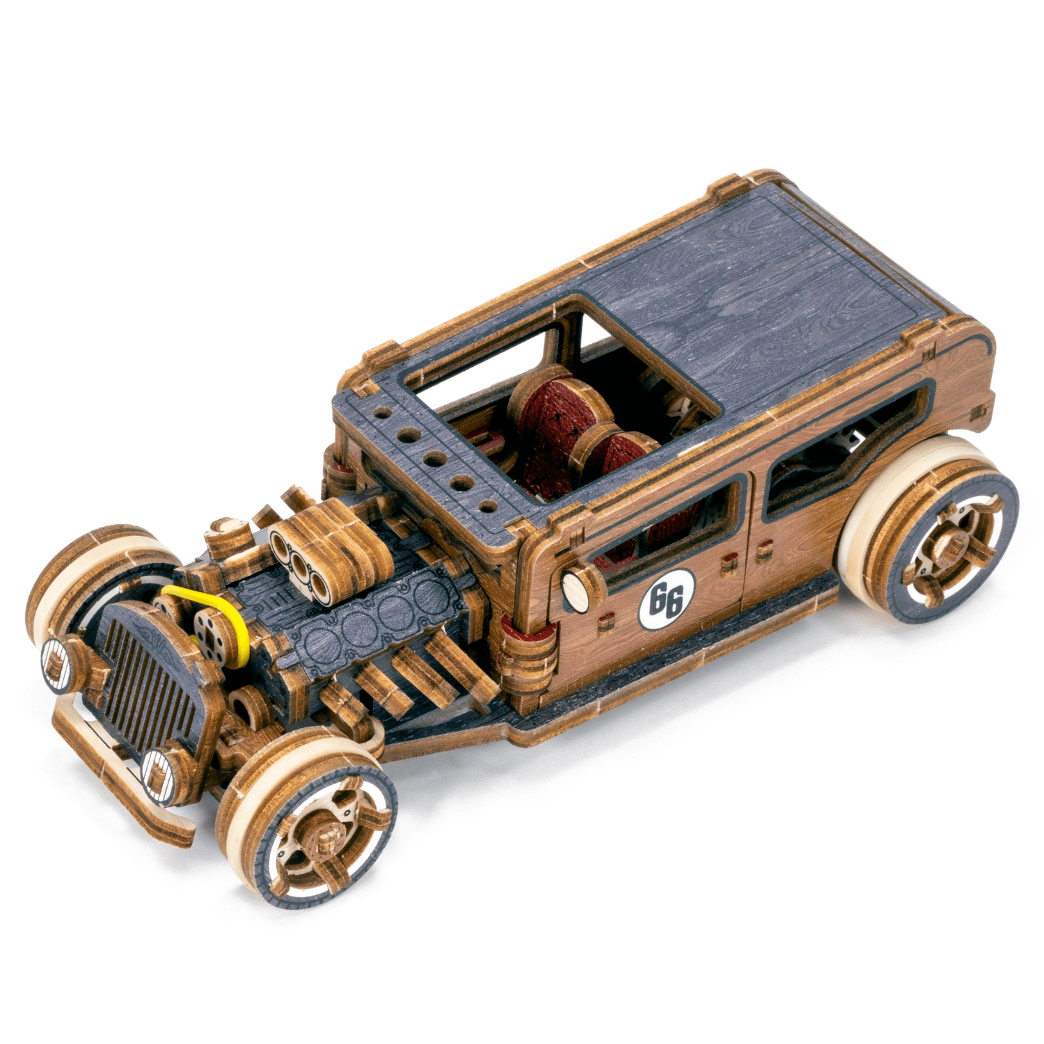 Hot Rod Limited Edition-Mechanische Houten Puzzel-HoutenStad...