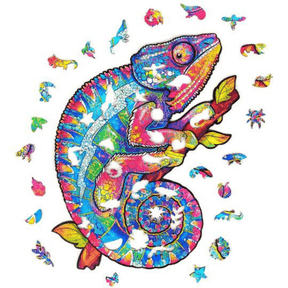 Iridescent Chameleon Houten Puzzel-Unidragon--