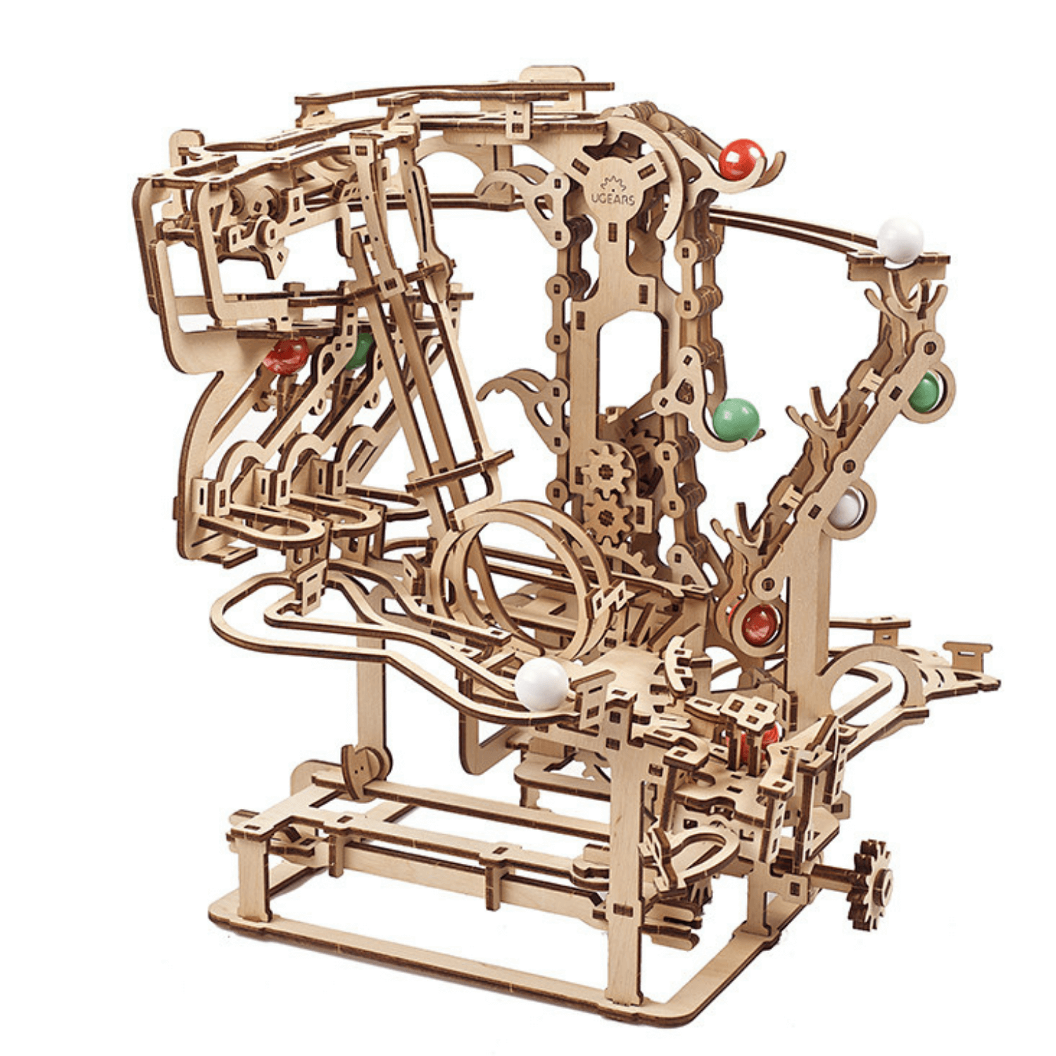 Circuit de billes en chaîne-Puzzle mécanique en bois-Ugears--