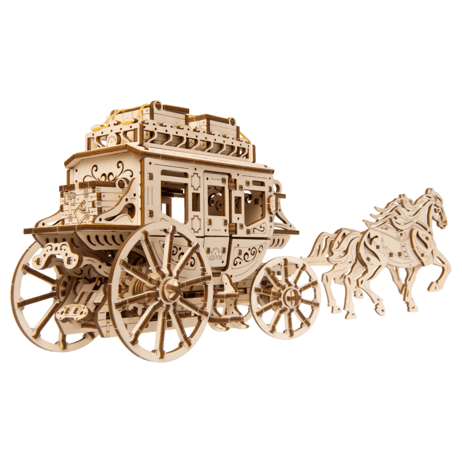 Stagecoach Mechanical Wooden Puzzle Ugears--