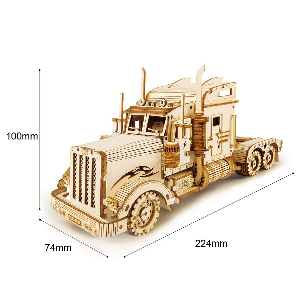 Truck Puzzle 3D 1:40-3D Puzzle-Robotime--