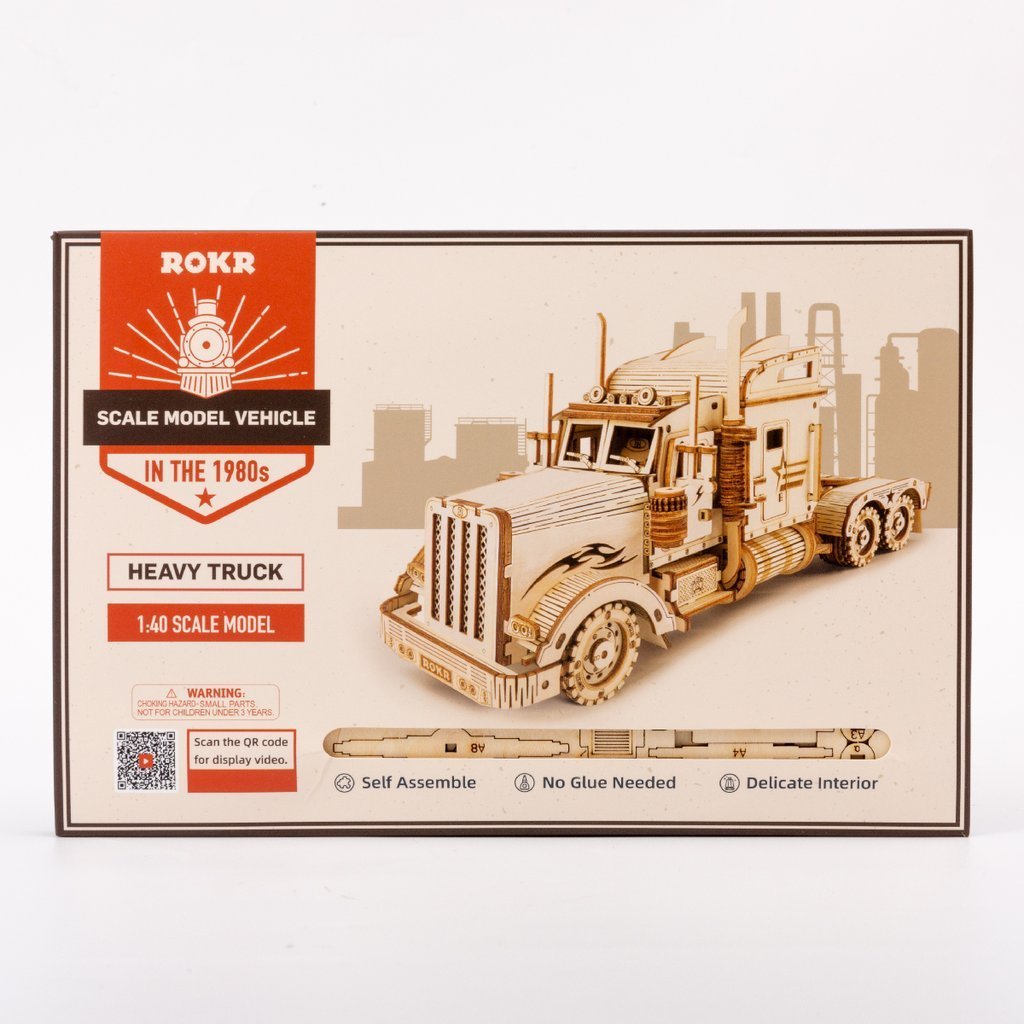 Truck Puzzle 3D 1:40-3D Puzzle-Robotime--