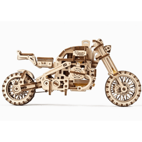 Motorrad Scrambler UGR-10-Mechanisches Holzpuzzle-Ugears--