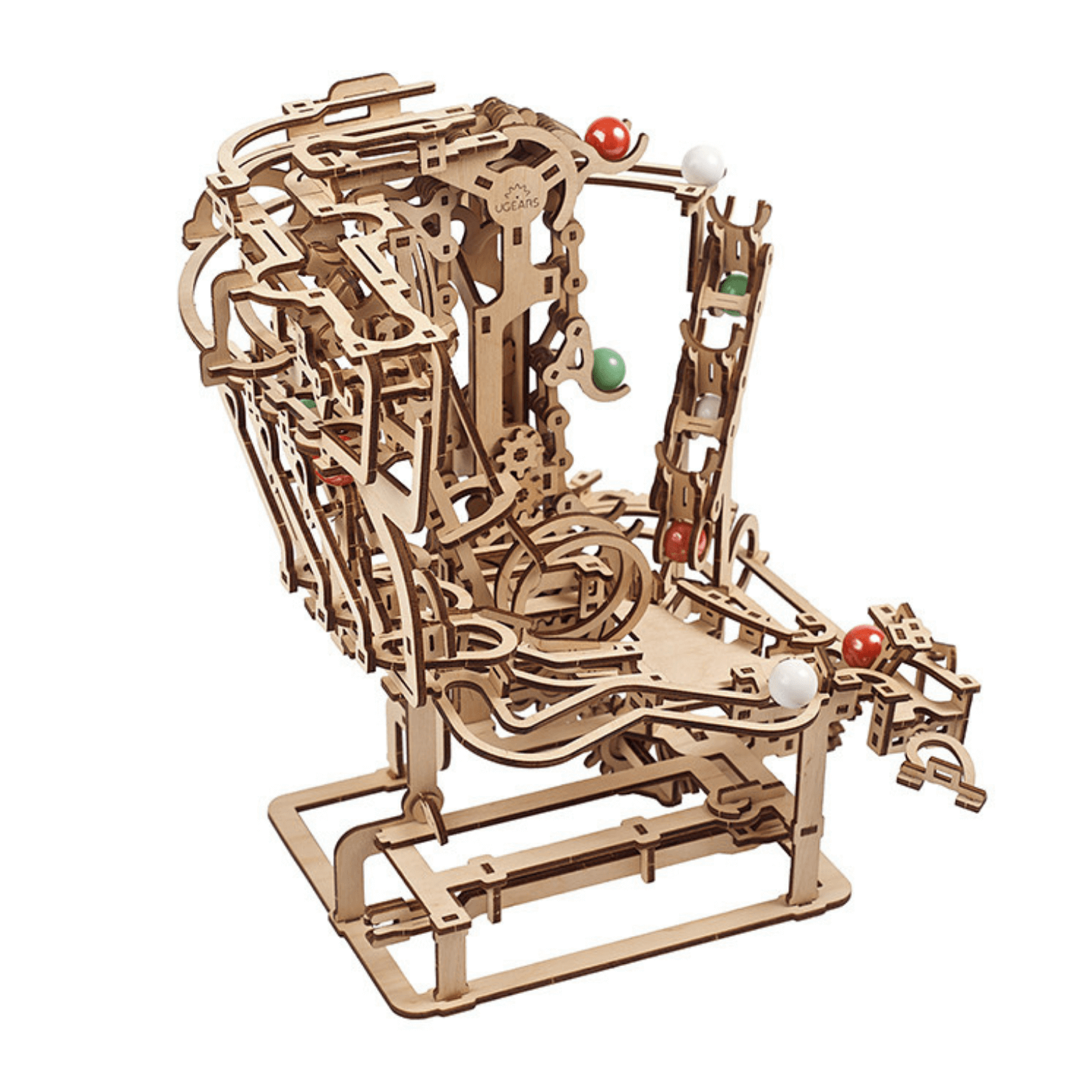 Circuit de billes en chaîne-Puzzle mécanique en bois-Ugears--